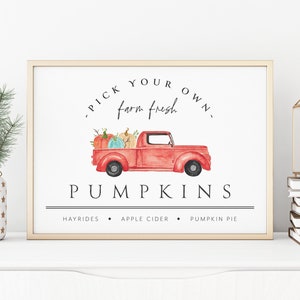 Watercolor Pumpkin Printable Art, Halloween Art Print, Fall Printable Art, Thanksgiving Decor, Fall Wall Art, Printable Wall Art, Rustic Art image 2