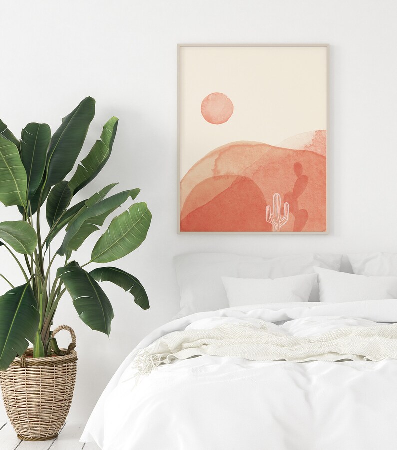 Boho Minimalist Wall Art Printable Wall Art Desert Print | Etsy