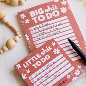 Shit To Do Notepad Bundle, Floral Notepads, Shit List Notepads, Coworker Gifts, Work To Do List, Work Organization Notepad, Funny Notepads image 2