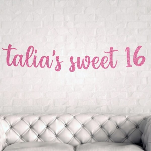 Sweet 16 Banner Etsy