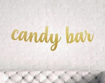 Glitter Candy Bar Banner: Party Decorations, You String It