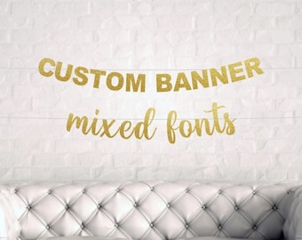 Custom Banner | Two Line Banner | Custom Birthday Decorations | Personalized Banner | Bridal Shower Sign