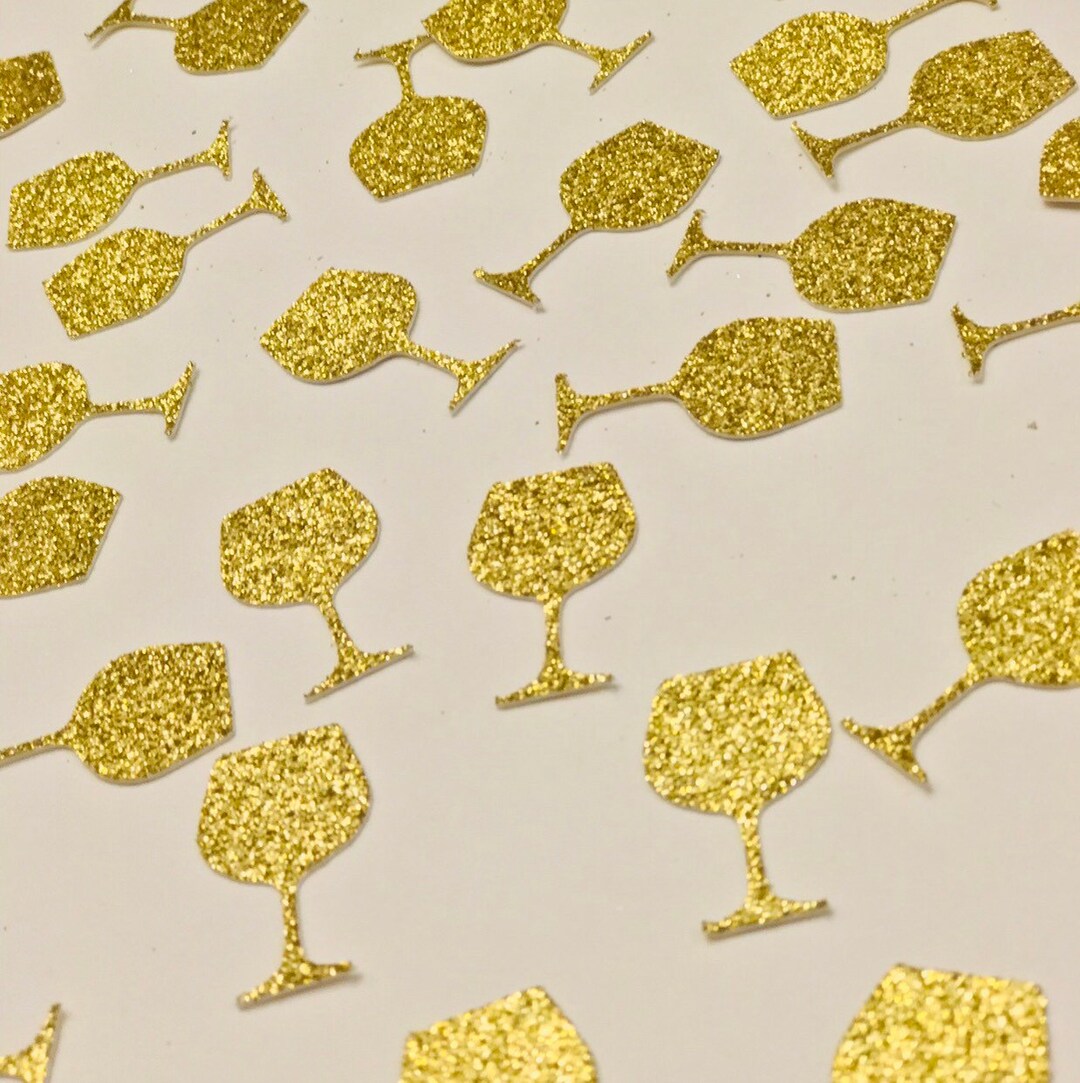 Wine Glass Confetti, Glitter Confetti, Wine Tasting, Anniversary Party