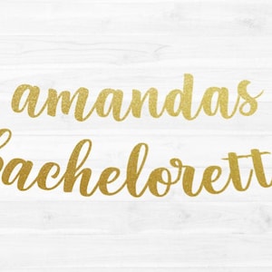 DIY Bachelorette Banner, Bachelorette Photo Props, Photo Booth Banner, Engagement Party Decor, Custom Glitter Banner, Name bachelorette
