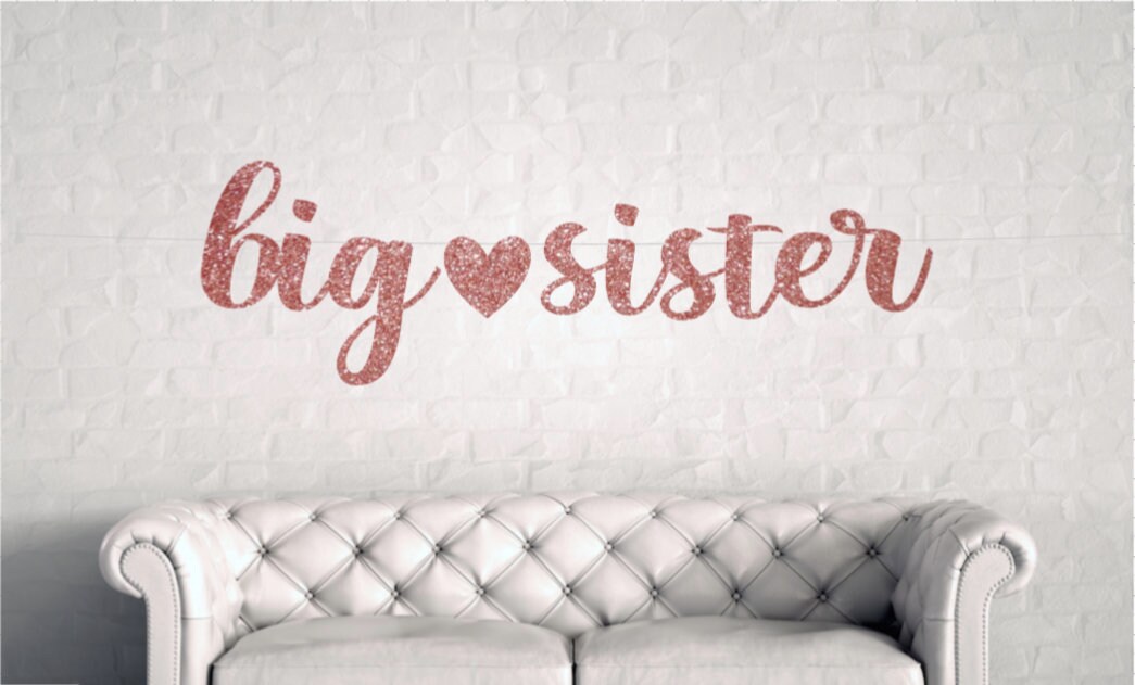 Pregnancy Announcement sign Big sister banner New baby | Etsy