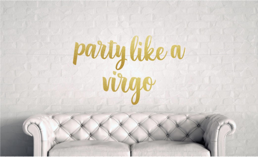 Party Like a Virgo Banner Virgo Birthday Banner Virgo Etsy