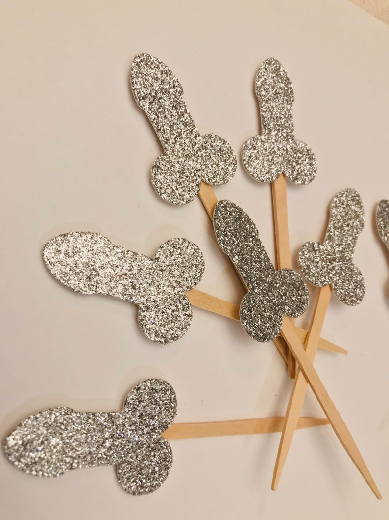 Penis Cupcake Toppers Bachelorette Toppers Bridal Shower - Etsy