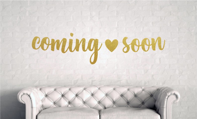 Download Coming Soon Banner Baby Announcement Sign Pregnancy | Etsy