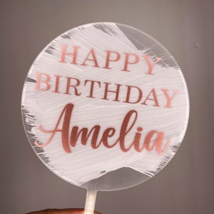 Custom Acrylic Cake Topper, Personalized Cake Topper, Birthday Cake Topper, Wedding Cake Topper, Baby Shower Cake Topper, Custom Cake Topper