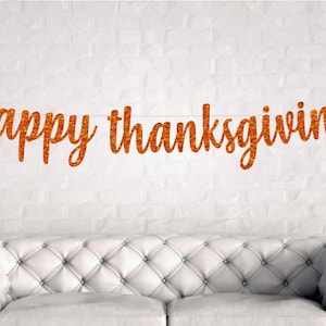 DIY Happy Thanksgiving Banner, Fall Banner, Thanksgiving Decorations, Thanksgiving Decor, Custom Banner, Happy Thanksgiving Decor