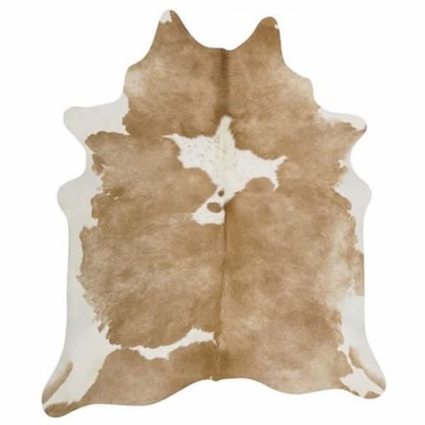 Echtes Kuhfell Teppich mit Haaren Handverlesen Beige Weiß Extra Groß bis 4,5 M2 Natural 361 Verschiedene Größen Premium Leder Qualität