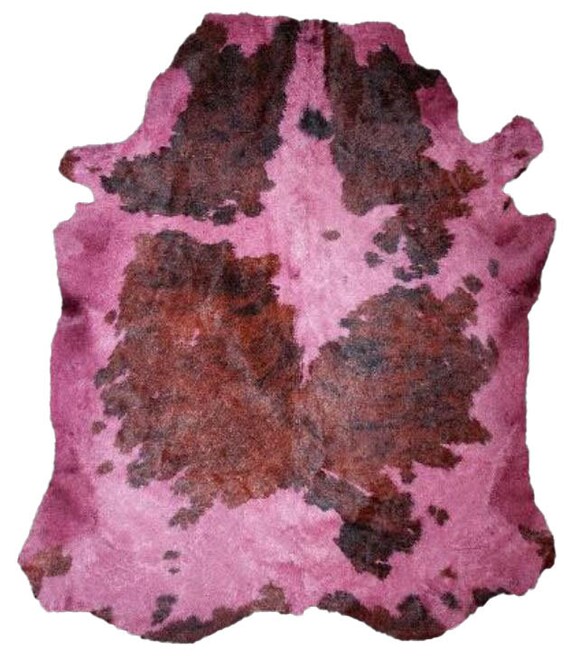 Normand European Cowhide Carpet Tricolour Fuchsia Dyed Extra Etsy UK