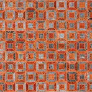 Patchwork Vintage turkisk boho matta retro grå orange 733 traditionellt anatoliskt handarbete premiumkvalitet anpassade storlekar möjliga