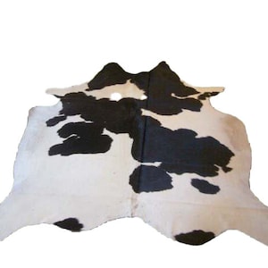 Real cowhide carpet with hair Handpicked Unique black white Natural 2991 Size 197 x 250 cm You get the coat EXACTLY as pictured