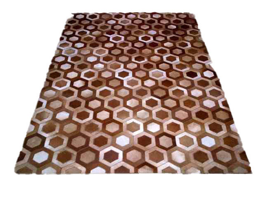 Cowskin Rug Brown Beige Blanco Patchwork Cosmo 667 - Etsy España