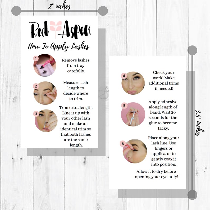 Red Aspen Business Card Size 3.5 x 2 How To Apply Etsy