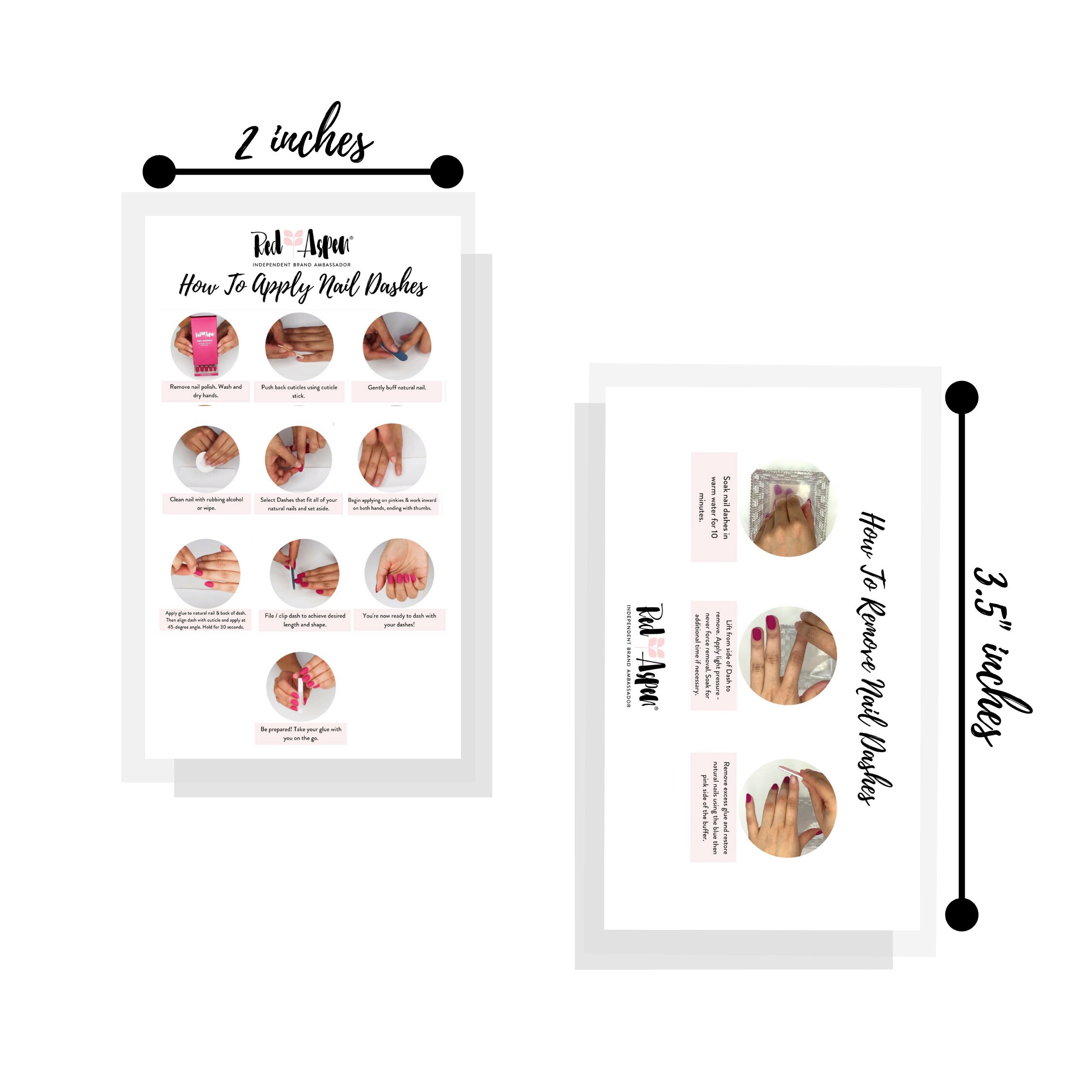 Red Aspen How To Apply Dashes Card 2x3.5 Business Card Etsy