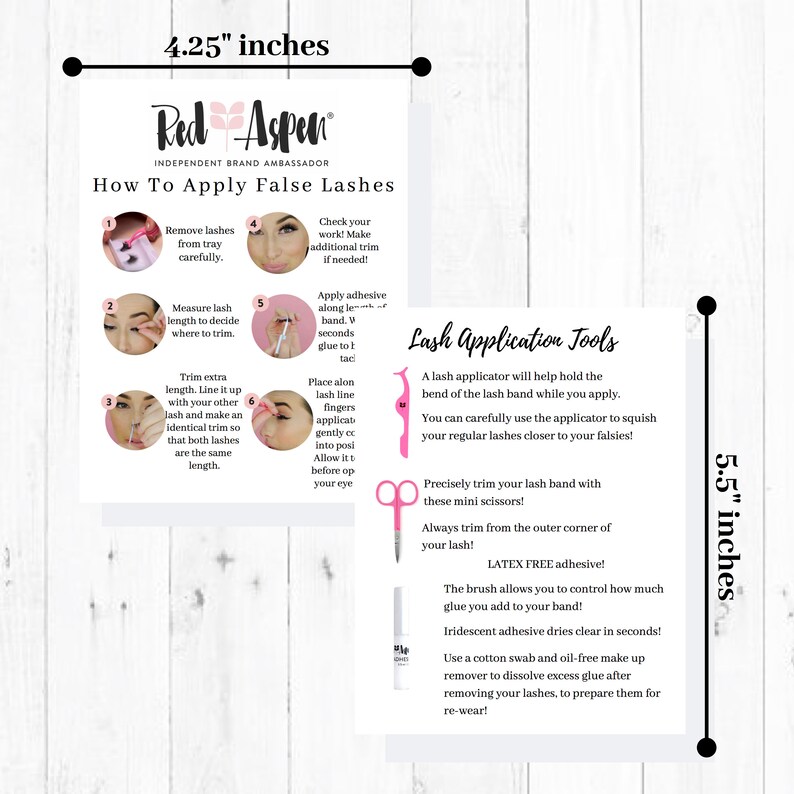 Red Aspen How to Apply Lashes 4.25x5.5 Inches Postcard Etsy