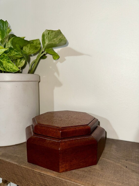 Handmade Vintage Wooden Trinket Box