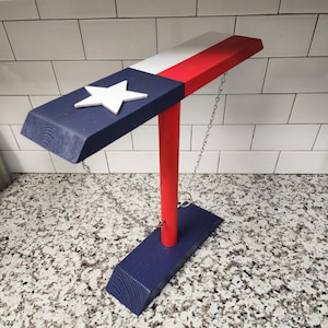 Texas Flag themed Table top Ring Toss Game