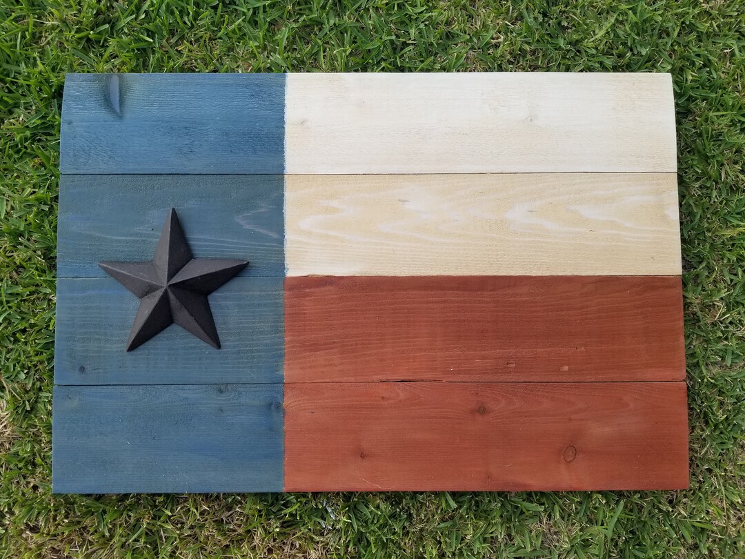 Rustic Texas Wooden Flag Etsy