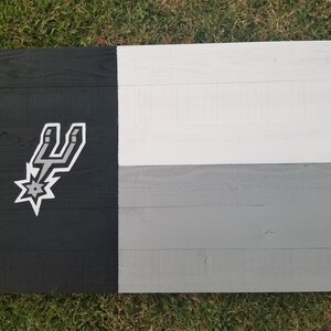 San Antonio Spurs Wooden Flag