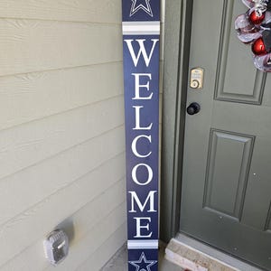 Dallas Cowboys WELCOME sign/front porch sign
