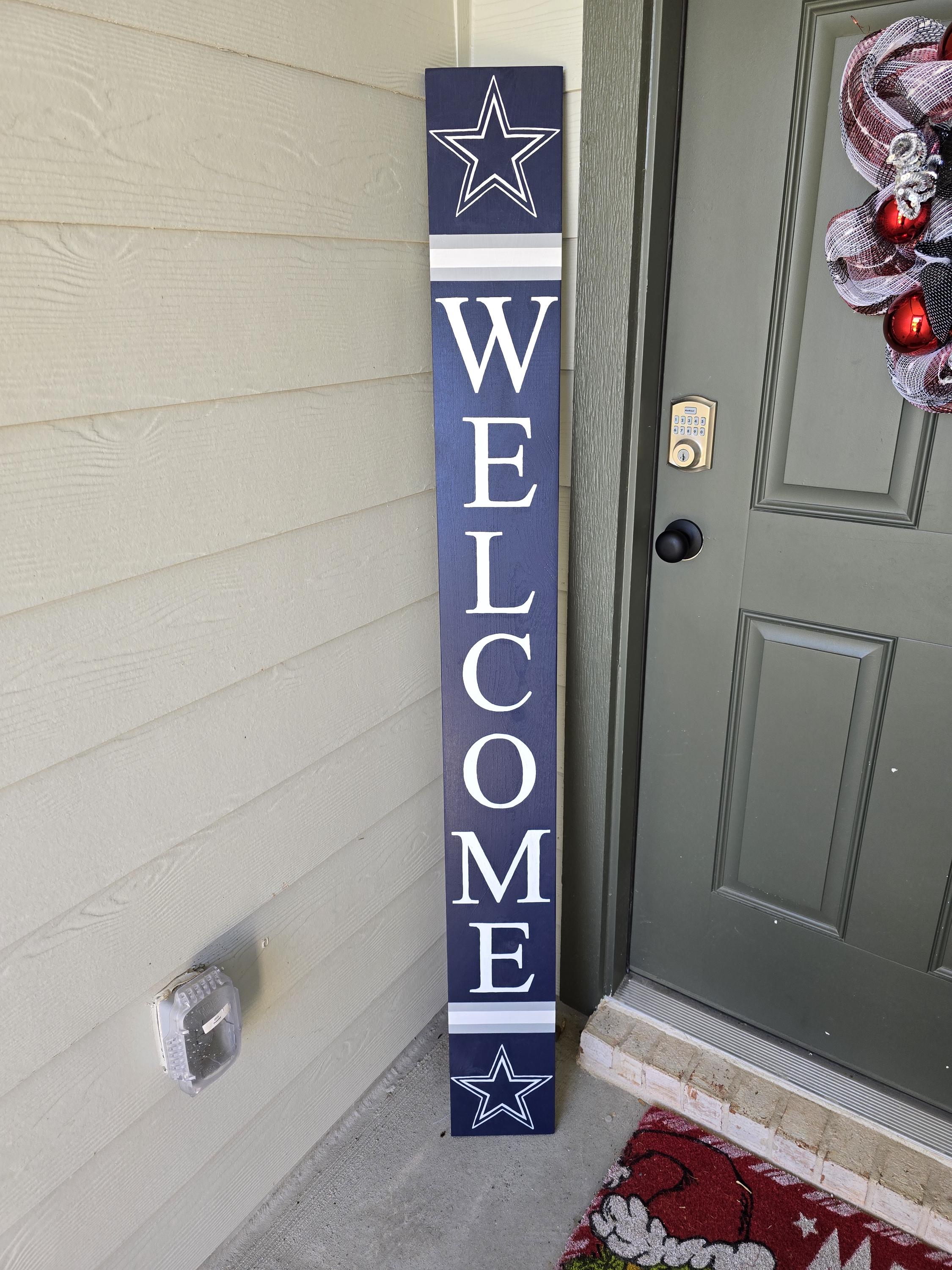 Dallas Cowboys WELCOME Sign/front Porch Sign - Etsy