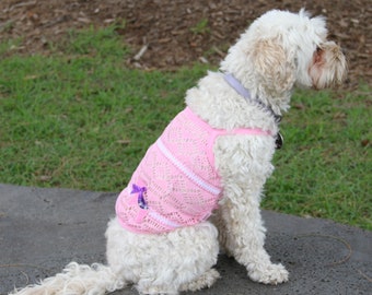 Pink Knit Dog Dress - super cute