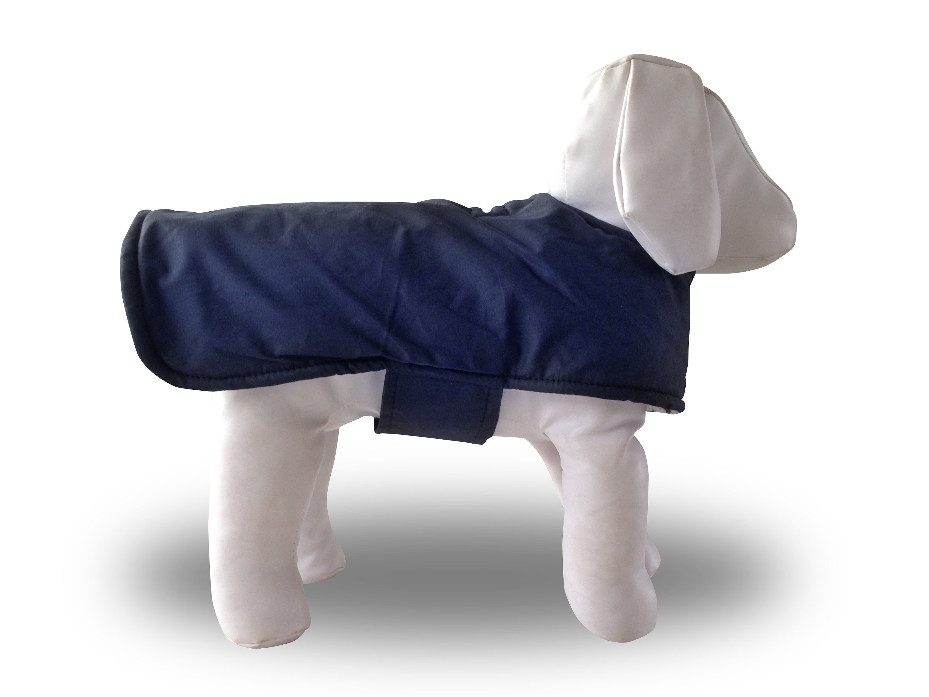 65cm to 80cm Australian Oilskin Dog Coat Jacket Navy with a Etsy Polska