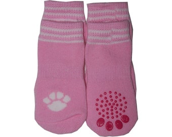 Dog Socks - Pink, small, medium, large and xlarge, 4 in a pack