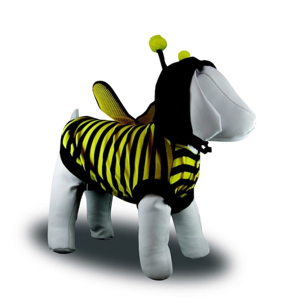Bee Dog Costume With Mesh Wings and a Hood. Cotton. Xsmall 20cm