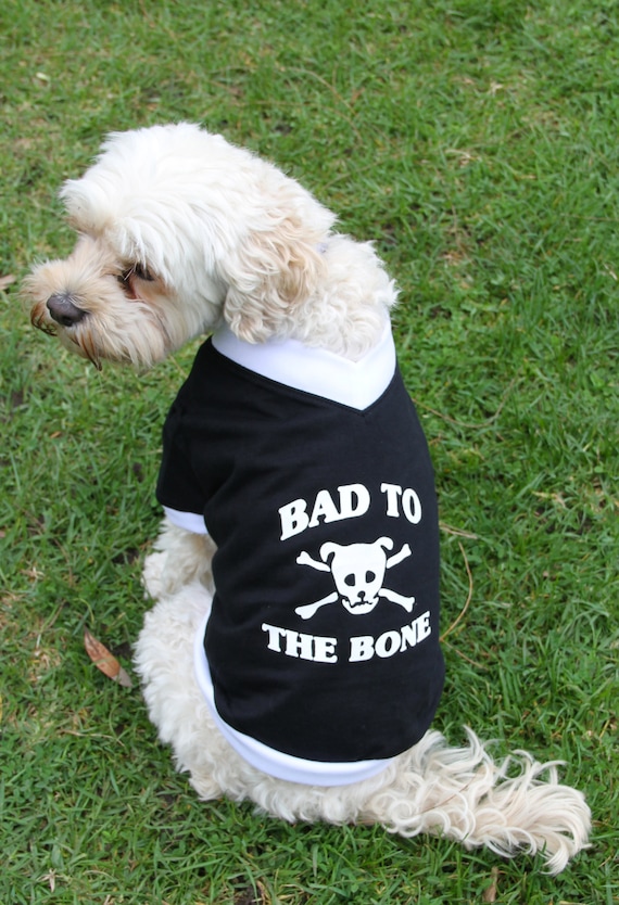 Bad to the Bone Dog Shirt for Halloween 