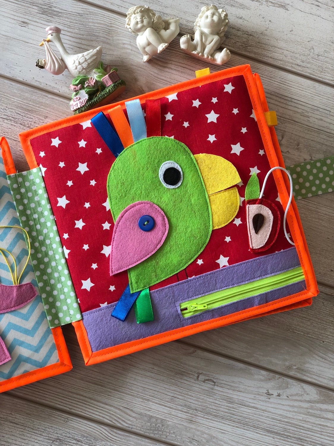 Quiet book Pikabook for babies My first book baby activity Etsy