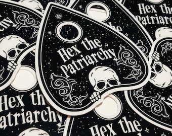 Hex the Patriarchy Sticker. Political Stickers. Cute Halloween Decal.