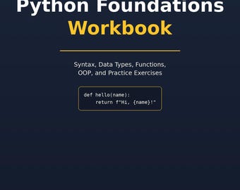 Python Foundations Workbook | 25-Chapter Programming Course | 250+ Coding Exercises with Solutions | Beginner to Advanced | PDF + EPUB
