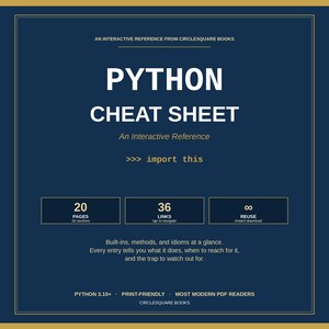 Python Cheat Sheet + Project Planner Bundle | 20-Page Reference + Fillable 14-Page Planner | Programming PDF | Instant Download