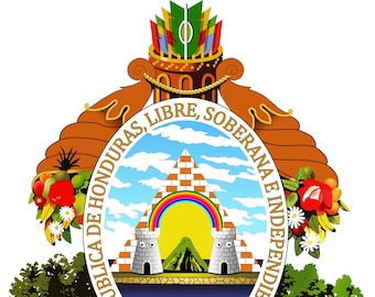 Escudo de Honduras – Súper Paquete Alta Resolución (600 ppp) + 3D STL + SVG + PNG + jpg
