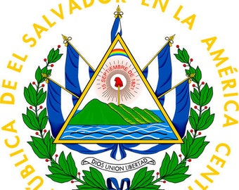 Escudo de El Salvador ultra hd (PNG/JPG/SVG 600 ppi + stl 3d) | Mega Resolución | Listo para imprimir y para impresoras 3d