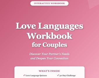 Love Languages Workbook for Couples | Printable Relationship Guide | 30 Day Challenge | Marriage Counseling Gift