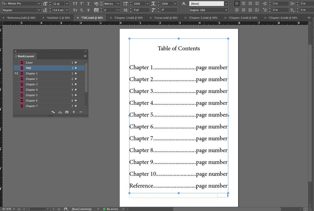 Book Layout: Book Layout Using Adobe Indesign - Download - Etsy