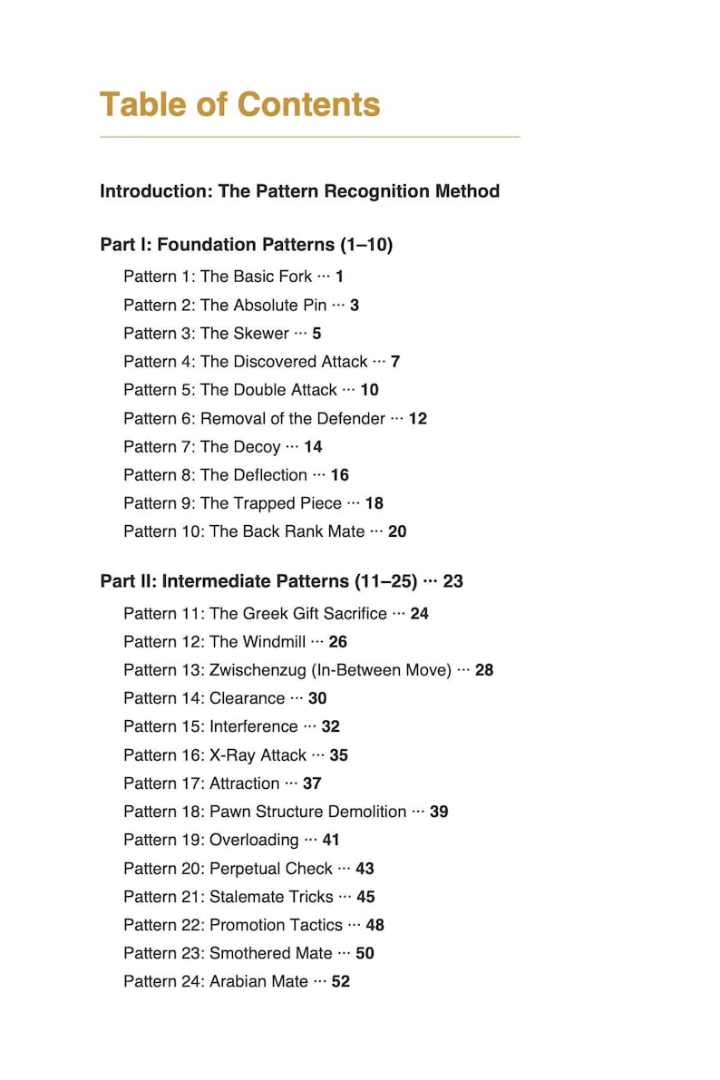 Basic Cactical Pattern Chess Tactics Pattern Recognition Guide | 50 Tactical Patterns Ebook ...