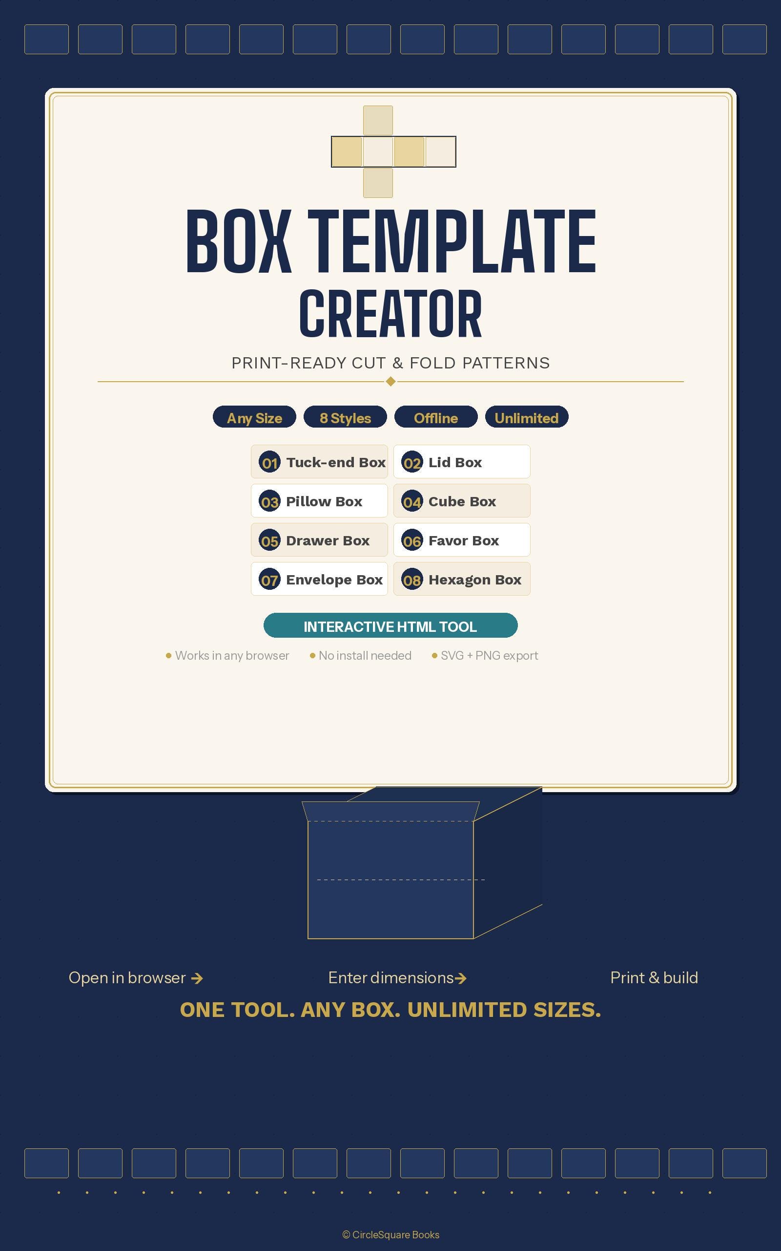 Box Template Creator | Printable Gift Box Templates | Cut & Fold ...