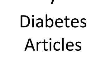 7 articles sur le diabète - Ebook PDF de haute qualité