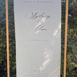 Fabric Welcome Sign | Linen Sign With Quote
