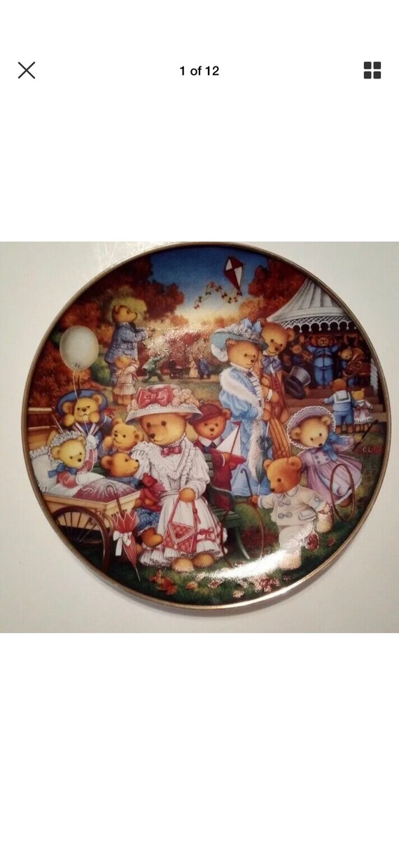 franklin mint bear plates