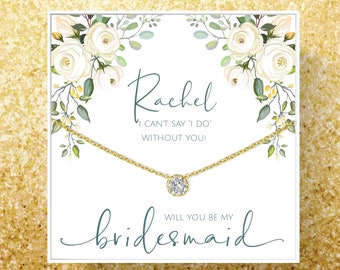 Bridesmaid Proposal Necklace | Gold Vermeil, Personalized Gift