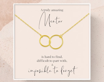 Mentor Necklace | Sterling Silver Interlocking Circles | Appreciation Gift