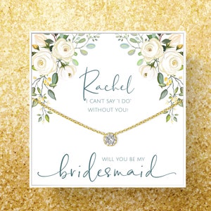 Personalized Bridesmaid Proposal Jewelry | I can't say I do without you | Personalized Bridesmaid Gift | Will you be my Bridesmaid | AZURE