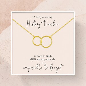 History Teacher Gift | Gift for History Teacher Necklace | A Truly Amazing History Teacher Appreciation Gift